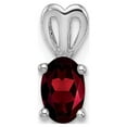 thumbnail image 1 of Sterling Silver Rhodium-Plated Garnet Pendant, 1 of 4