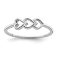 thumbnail image 1 of Sterling Silver Rhodium Plated Hearts Ring QR6879, 1 of 6