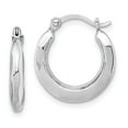 thumbnail image 1 of Sterling Silver Rhodium Plated Hollow Hoop Earrings, 1 of 3