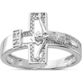 thumbnail image 1 of Sterling Silver Rhodium-Plated Inri Crucifix Ringsize 6 (Width 14.1) - Jbsp, 1 of 5