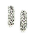 thumbnail image 1 of Sterling Silver Rhodium Plated June Lt-Purple CZ Fancy Leverback Earrings - Measures 13x4mm, 1 of 2
