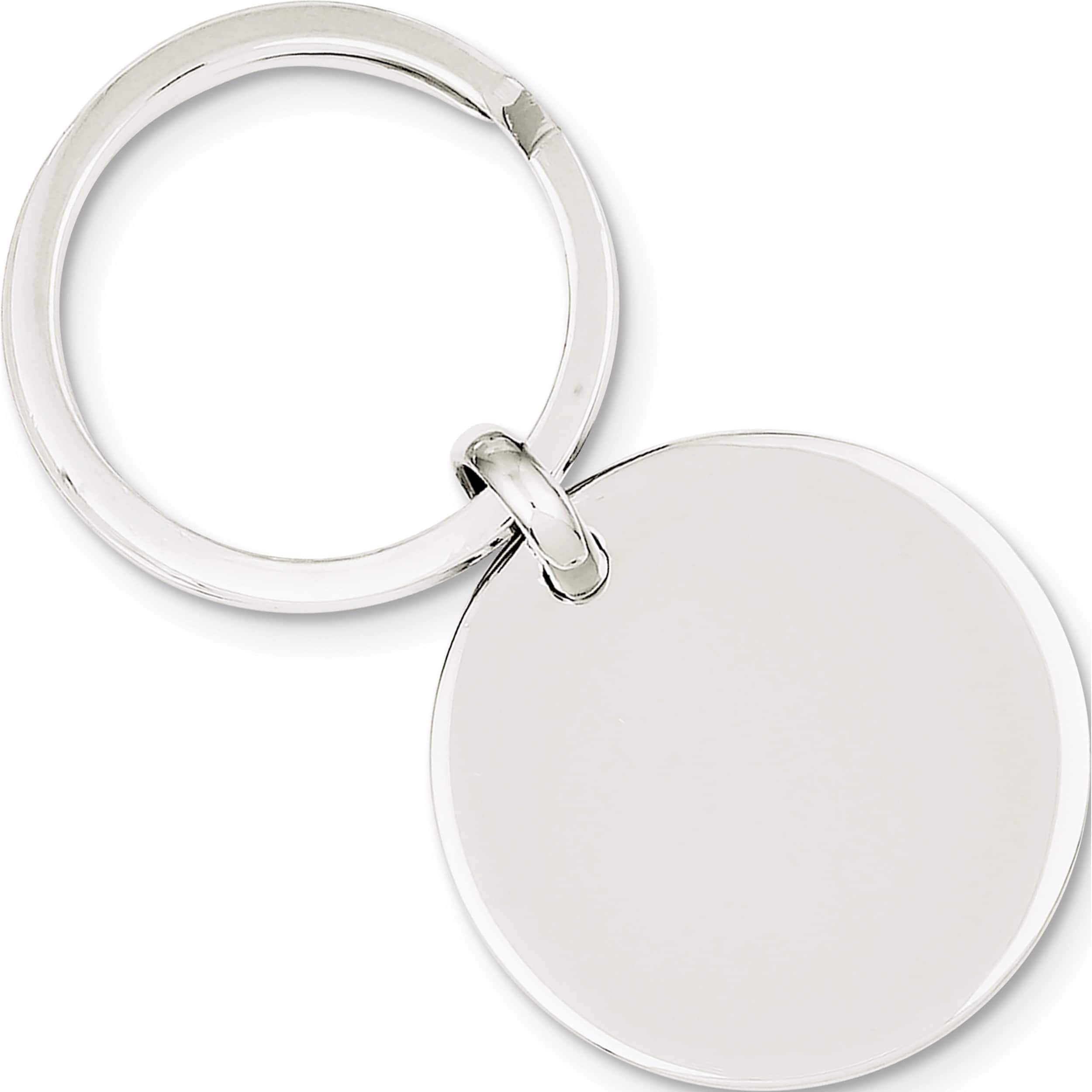 Sterling Silver Rhodium-Plated Key Ring Made In United States qq221