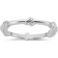 thumbnail image 1 of Sterling Silver Rhodium-Plated Knot Eternity Ringsize 6 - Jbsp, 1 of 5