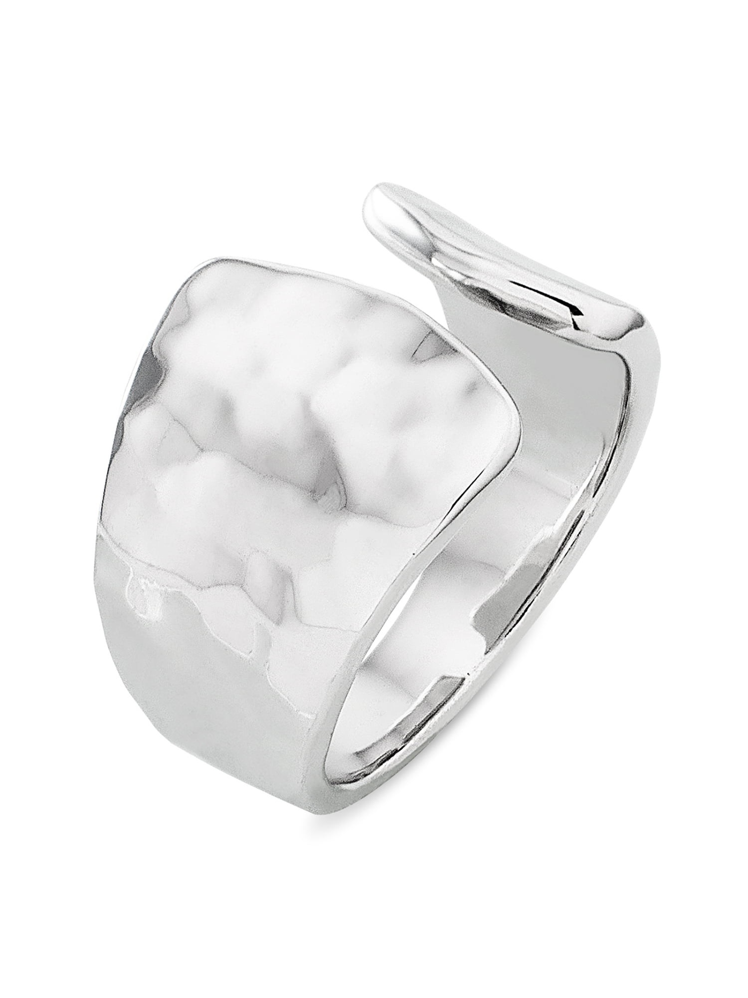Spin Ring Plain Center Spinner Rhodium on Sterling Silver - Nontarnish Spin Ring Plain Center Spinner Rhodium on Sterling Silver - Nontarnish
