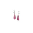 thumbnail image 1 of Sterling Silver Rhodium Plated Large Tear Drop Earrings Clear To Pink - 1.0 Grams, 1 of 2