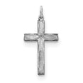thumbnail image 1 of Sterling Silver Rhodium-Plated Laser Designed Cross Pendant (25 X 12) Made In United States qxr203, 1 of 2