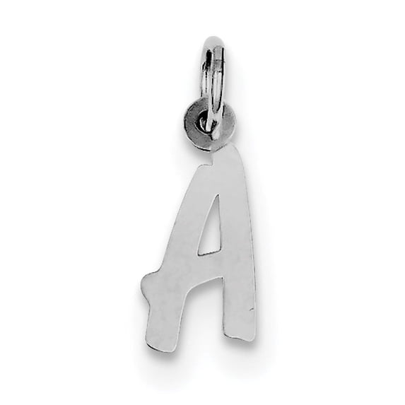 Sterling Silver Rhodium-Plated Letter A Initial Charm (19 X 8) Made In United States qc5092a