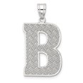 thumbnail image 1 of Sterling Silver Rhodium-Plated Letter B Initial Pendant, 1 of 4