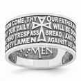 thumbnail image 1 of Sterling Silver Rhodium-Plated Lords Prayer Ring - Size 6, 1 of 1