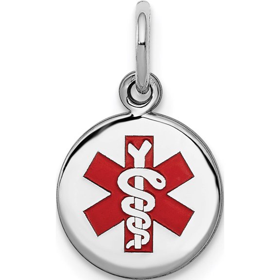 Sterling Silver Rhodium-Plated Medical Charm (12.1 X 9.7) Made In United States xsm76