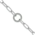 thumbnail image 1 of Sterling Silver Rhodium-Plated Paperclip Cz Circle With 1In Ext. Bracelet (Width 5.25) (Length 8) - Jbsp, 1 of 5