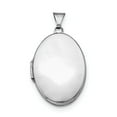 thumbnail image 1 of Sterling Silver Rhodium-Plated Polished 26mm Oval Locket (33.5 X 19.6) Made In China qls99, 1 of 3