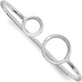 thumbnail image 1 of Sterling Silver Rhodium-Plated Polished Circles Palm Bangle (7.75 X 3) Made In Thailand qb1117, 1 of 5