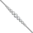 thumbnail image 1 of Sterling Silver Rhodium-Plated Polished Graduated Cz Bracelet (Width 5.25) (Length 8) - Jbsp, 1 of 5