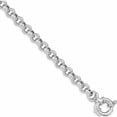 thumbnail image 1 of Sterling Silver Rhodium Plated Polished Rolo Link Bracelet (7.5 X 7.4) Made In Italy -Jewelry By Sweet Pea, 1 of 6