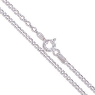 Solid 925 Sterling Silver Anchor Chain, Diamond Cut, Men's Nautical Cable Link Necklace or Bracelet, Made in Italy