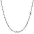 thumbnail image 1 of Sterling Silver Rhodium Plated Rolo Chain Necklace, 2.4mm, 24", 1 of 3