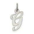 thumbnail image 1 of Sterling Silver Rhodium-Plated Script Letter G Initial Charm, 1 of 4