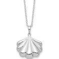 thumbnail image 1 of Sterling Silver Rhodium-Plated Shell Ash Holder 18In Necklace Made In Sri Lanka qsx784, 1 of 5