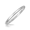 thumbnail image 1 of Sterling Silver Rhodium Plated Slim Dome Motif Bangle 7.5 in, 1 of 2