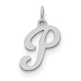 thumbnail image 1 of Sterling Silver Rhodium-Plated Stamped Letter P Initial Charm Made In United States qc4163p, 1 of 2