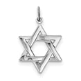 thumbnail image 1 of Sterling Silver Rhodium-Plated Star Of David Charm (24 X 20) Made In United States qc3689, 1 of 2