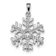 thumbnail image 1 of Sterling Silver Rhodium Plated Stellux Crystal Snowflake Pendant, 1 of 1