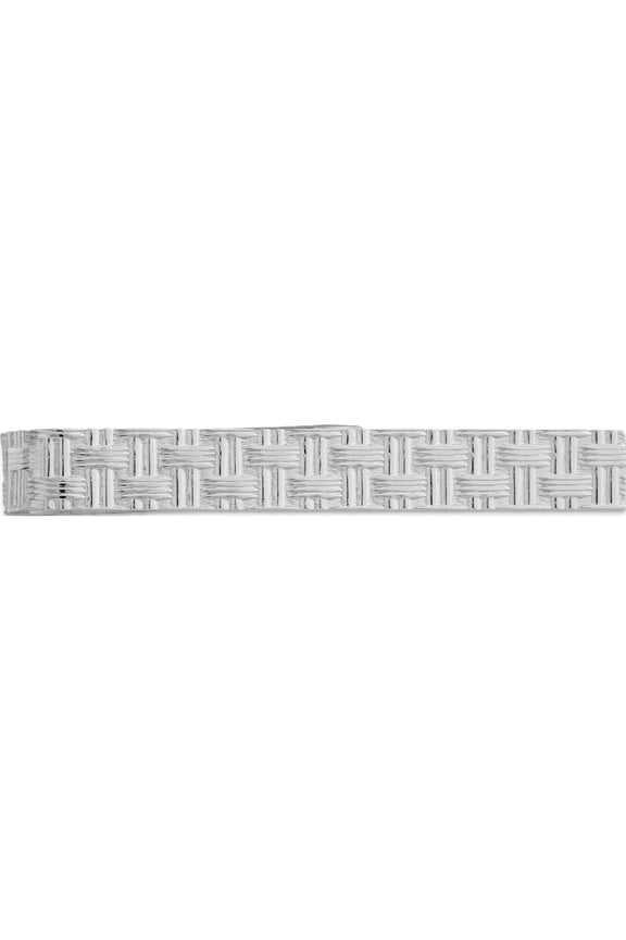 Sterling Silver Rhodium-Plated Tie Bar (50 X 7) Made In United States qq206