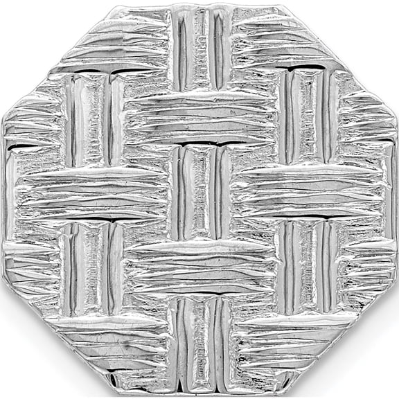 Sterling Silver Rhodium-Plated Tie Tac (10 X 10) Made In United States qq194