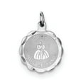 thumbnail image 1 of Sterling Silver Rhodium-Plated To My Maid Of Honor Disc Charm (22 X 15) Made In United States qc1499, 1 of 2