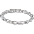 thumbnail image 1 of Sterling Silver Rhodium-Plated Twist Ring, 1 of 7