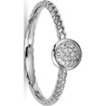 thumbnail image 1 of Sterling Silver Rhodium Plated White Diamond Stackable Ring (Size 7) Made In India qr5806-7, 1 of 2