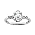 thumbnail image 1 of Sterling Silver Rhodium-Plated White Topaz & Diam. Ring (Size 9) Made In China qbr21apr-9, 1 of 2