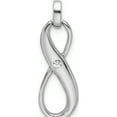 thumbnail image 1 of Sterling Silver Rhodium-Plated With Cz Infinity Symbol Pendant (Width 8.75) (Length 27.5) - Jbsp, 1 of 5