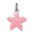 thumbnail image 1 of Sterling Silver Rhodium PolishEnameled Sparkle Starfish Charm Pendant, 1 of 1