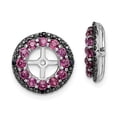thumbnail image 1 of Sterling Silver Rhodium Rhodolite Garnet & Black Sapphire Earring Jacket, 1 of 3