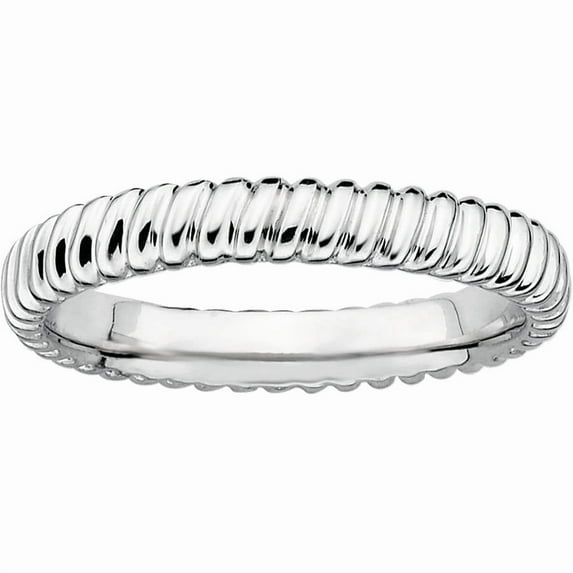 Sterling Silver Rhodium Ring