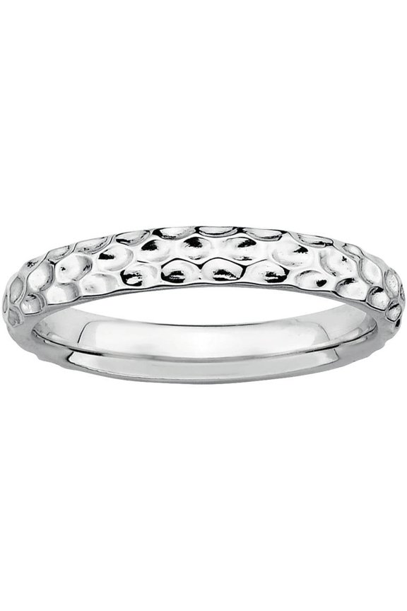 Sterling Silver Rhodium Ring