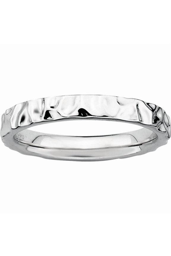 Sterling Silver Rhodium Ring