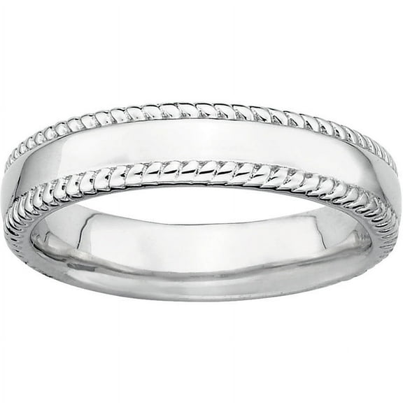 Sterling Silver Rhodium Ring