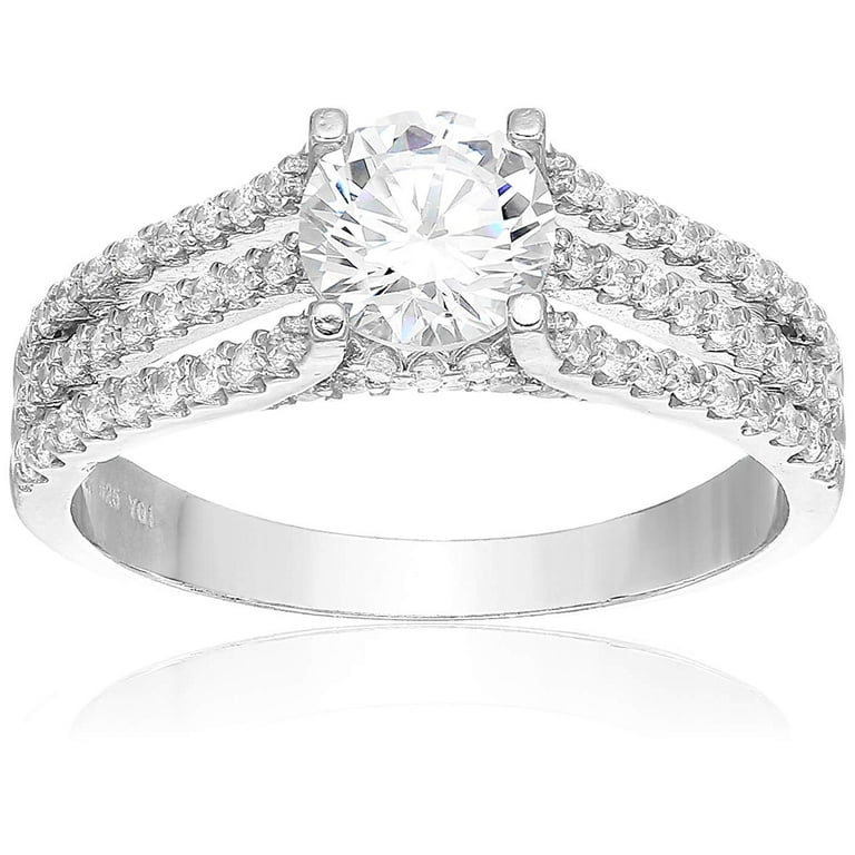 Pave split shank engagement deals rings