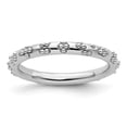 thumbnail image 1 of Sterling Silver Rhodium Textured Ring, 1 of 5