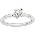 thumbnail image 1 of Sterling Silver Rhodium Turtle Ring, 1 of 5