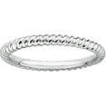 thumbnail image 1 of Sterling Silver Rhodium Twisted Ring, 1 of 7