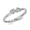 thumbnail image 1 of Sterling Silver Rhodium White Diam. Stackable Ring, 1 of 1