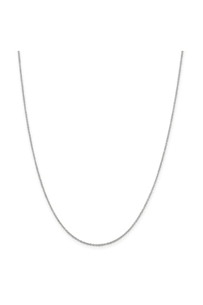 Sterling Silver Rhodium-plated 1.1mm Cable Chain (Weight: 1.01 Grams, Length: 20 Inches)