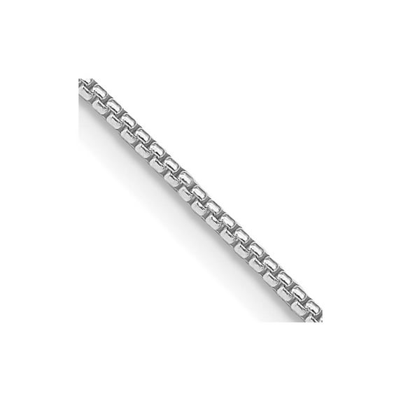 Finest Gold Sterling Silver Rhodium-Plated 1.25 mm Round Box Chain