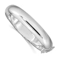 thumbnail image 1 of Sterling Silver Rhodium-plated 12.00mm Bangle Bracelet, 1 of 3