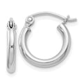 thumbnail image 1 of Sterling Silver Rhodium-plated 2mm Hoop Earrings, 1 of 3