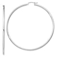 thumbnail image 1 of Sterling Silver Rhodium-plated 2mm Hoop Earrings, 1 of 3